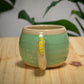 Ceramic Caterpillar Mug (Cream + Mint Green)
