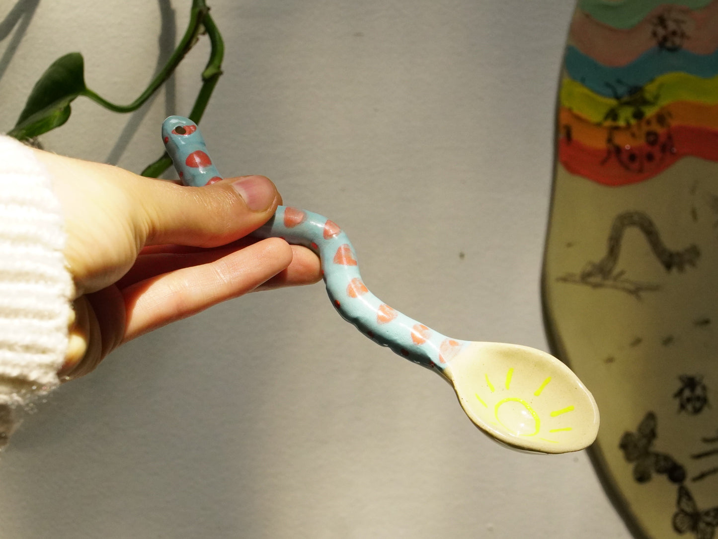 Ceramic Caterpillar Spoon